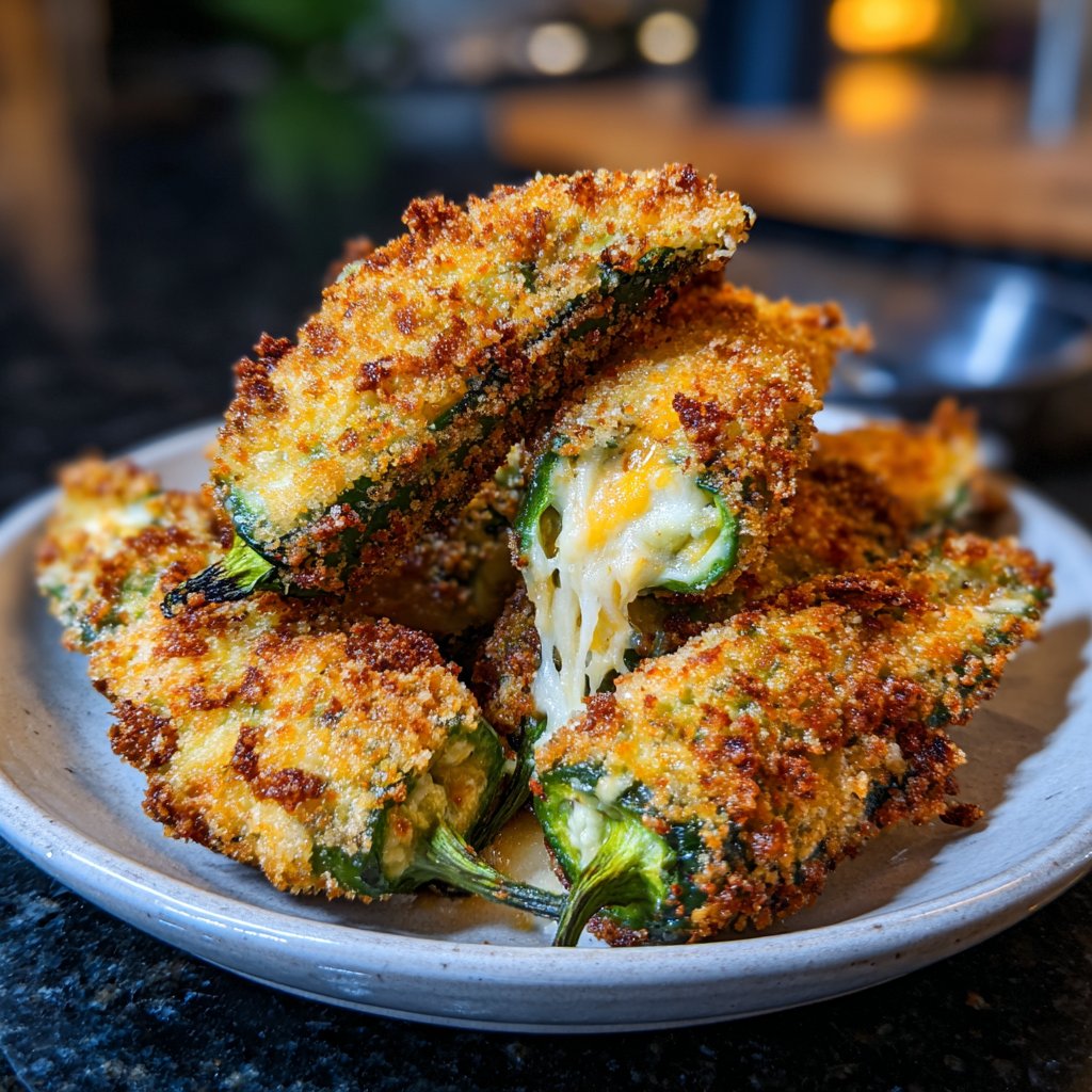 Jalapeno Poppers with Creamy Avocado Filling