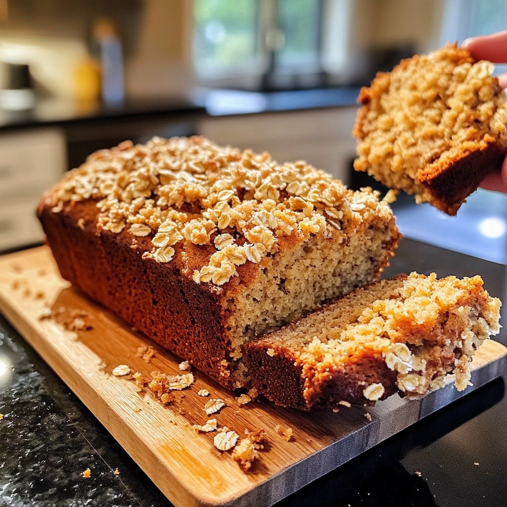 Healthy Banana Bread with Oats Recipe