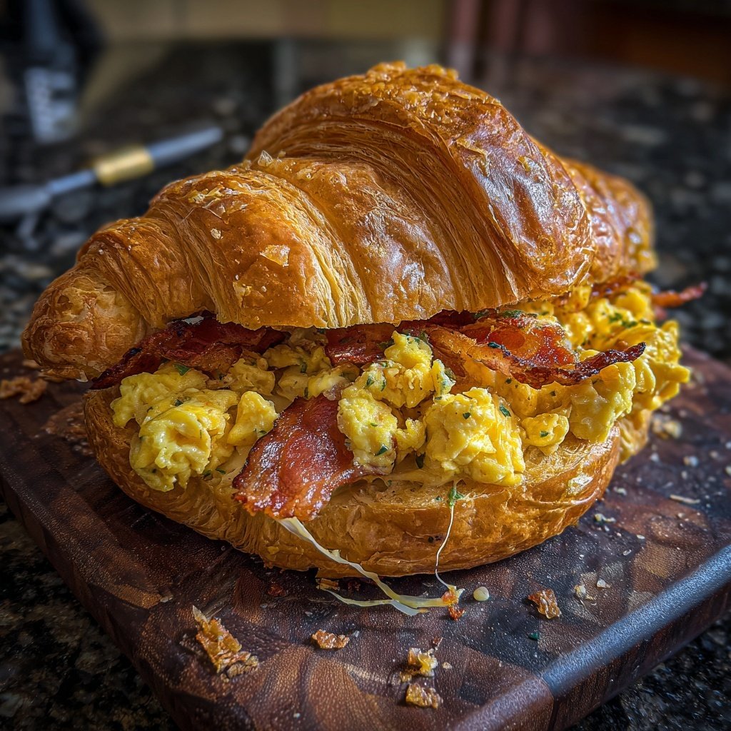 Savory Croissant Breakfast Sandwich
