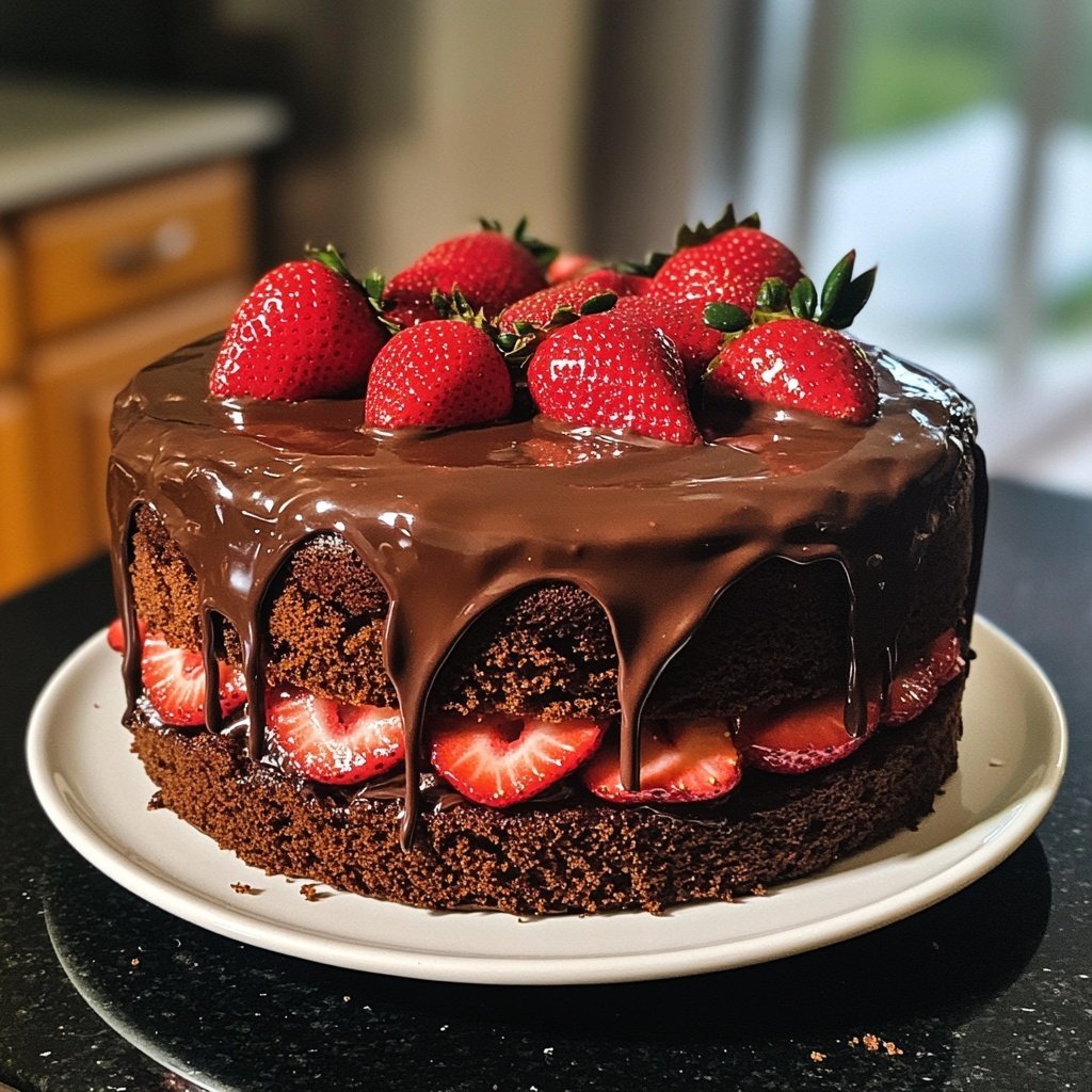 Strawberry Chocolate Cake