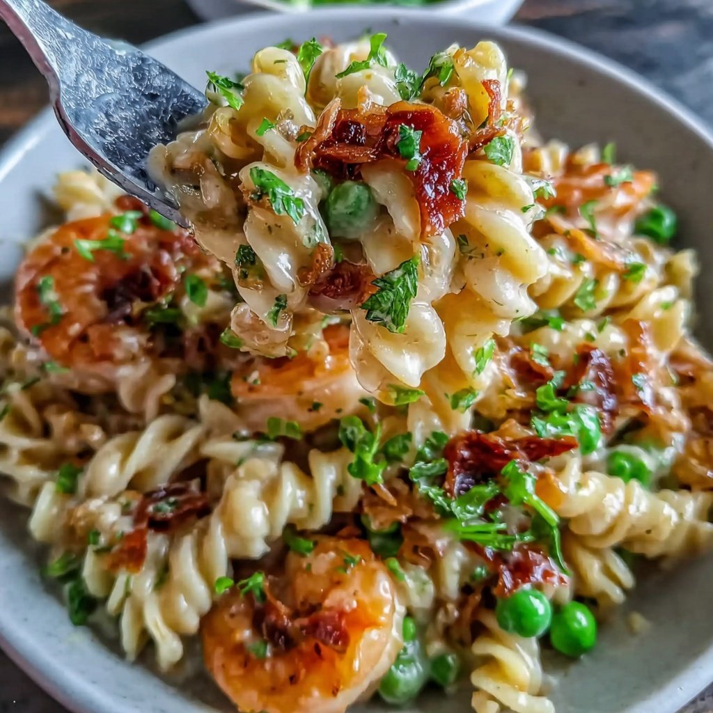 Shrimp Cream Sauce Pasta