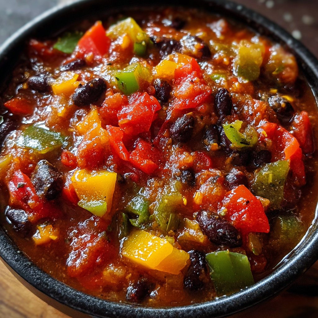 Healthy Crockpot Black Bean Chili