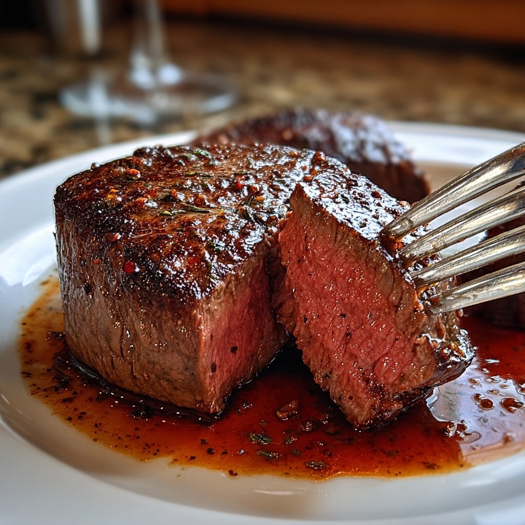 Romantic Filet Mignon with Red Wine Sauce