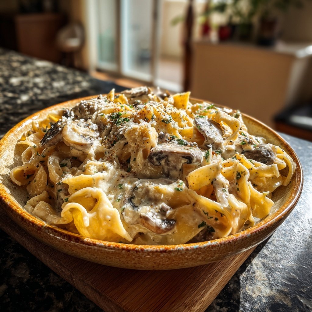 Easy Pasta With Creamy Mushroom Sauce