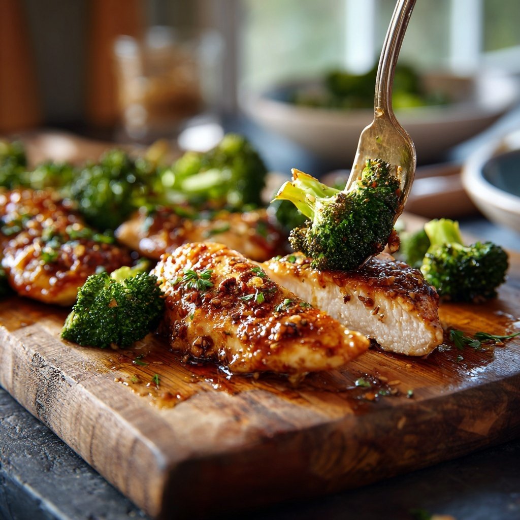 Honey Garlic Chicken And Broccoli