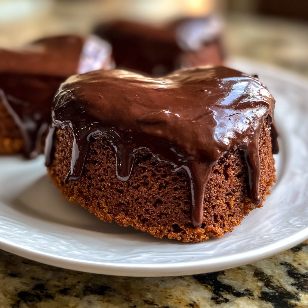 Mini Heart Cake with Chocolate Sponge