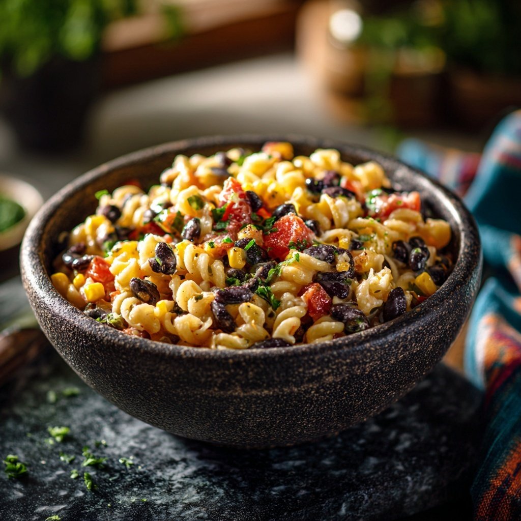 Quick Taco Pasta Salad With Corn And Black Beans