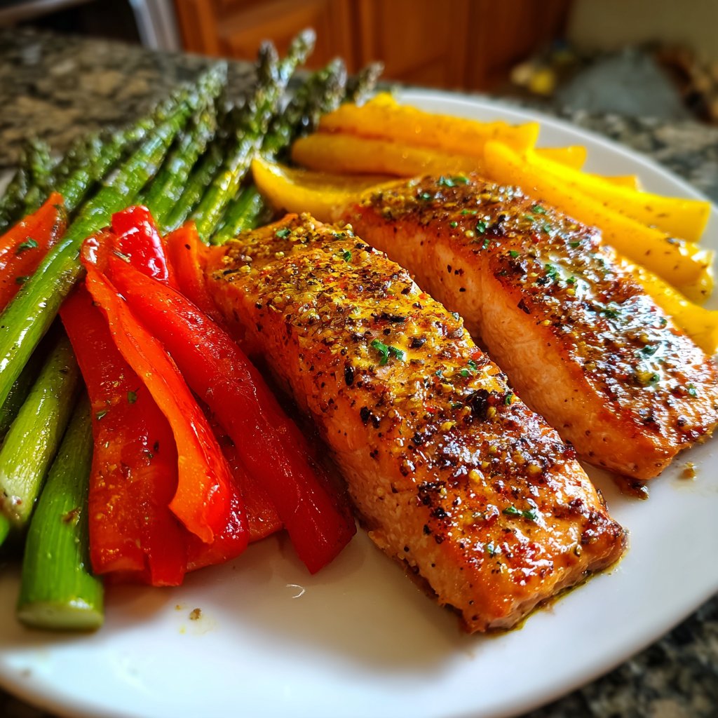 Healthy Dinner Baked Salmon with Veggies