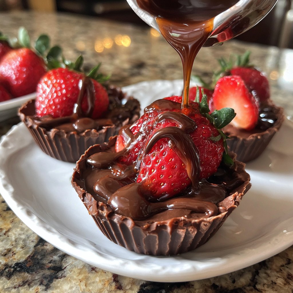 Dubai Chocolate Strawberry Cup With Date Syrup