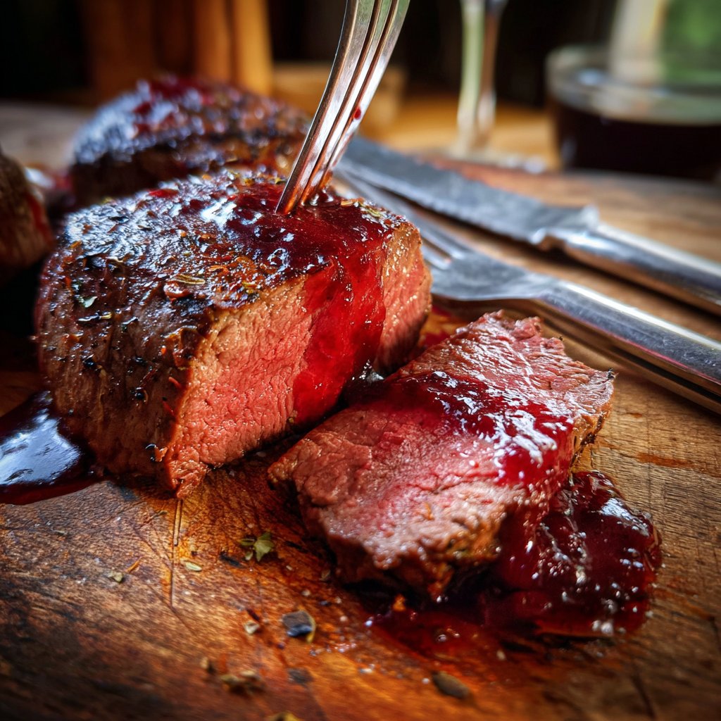 Romantic Filet Mignon with Red Wine Sauce