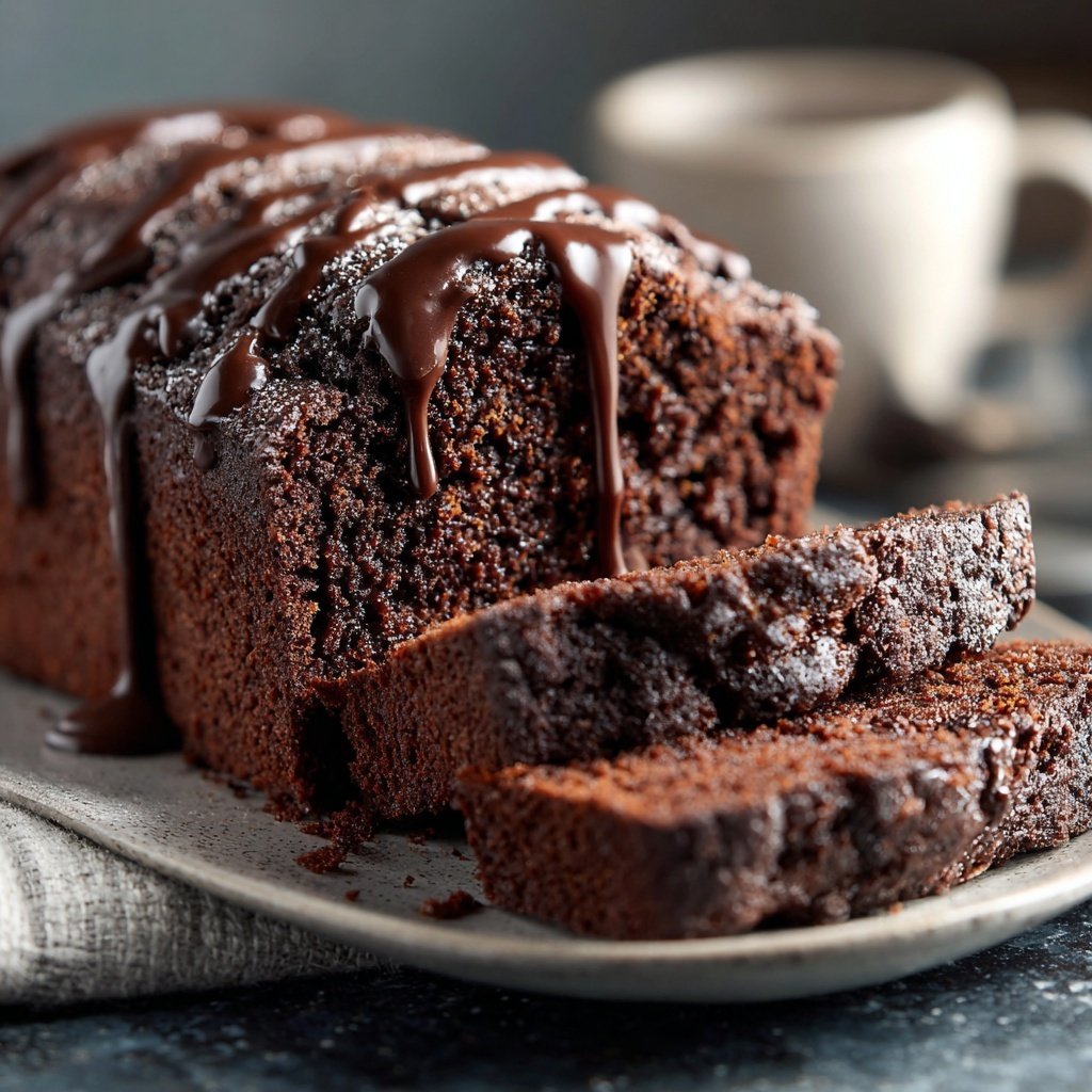 Chocolate Loaf Cake With Simple Glaze